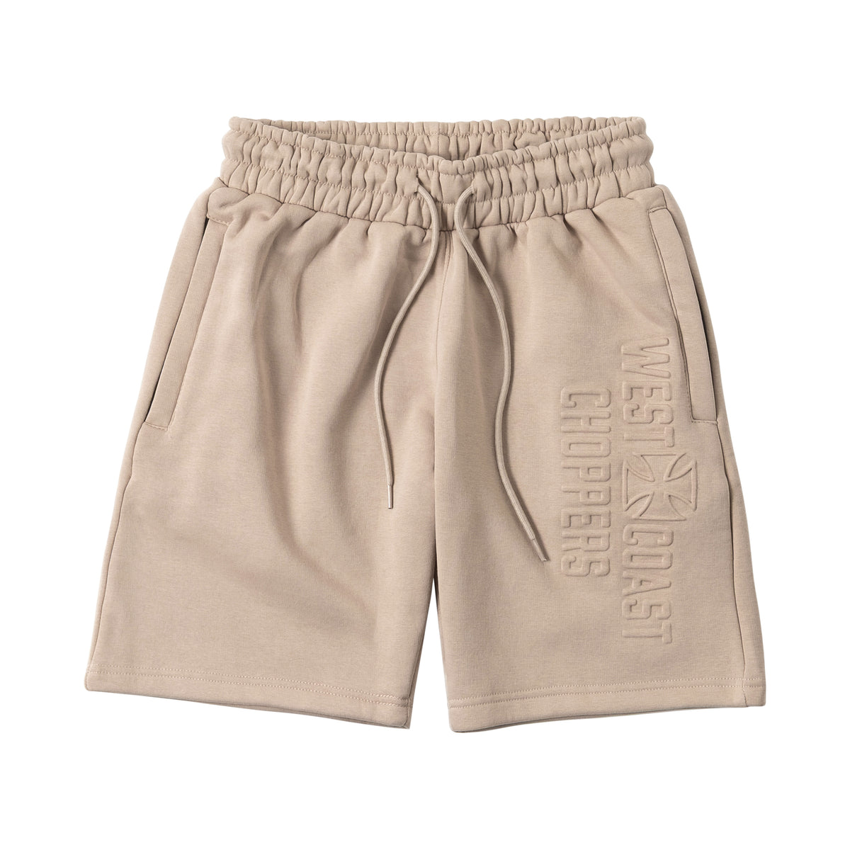 WCC Embossed Sweat Short - Beige – West Coast Choppers