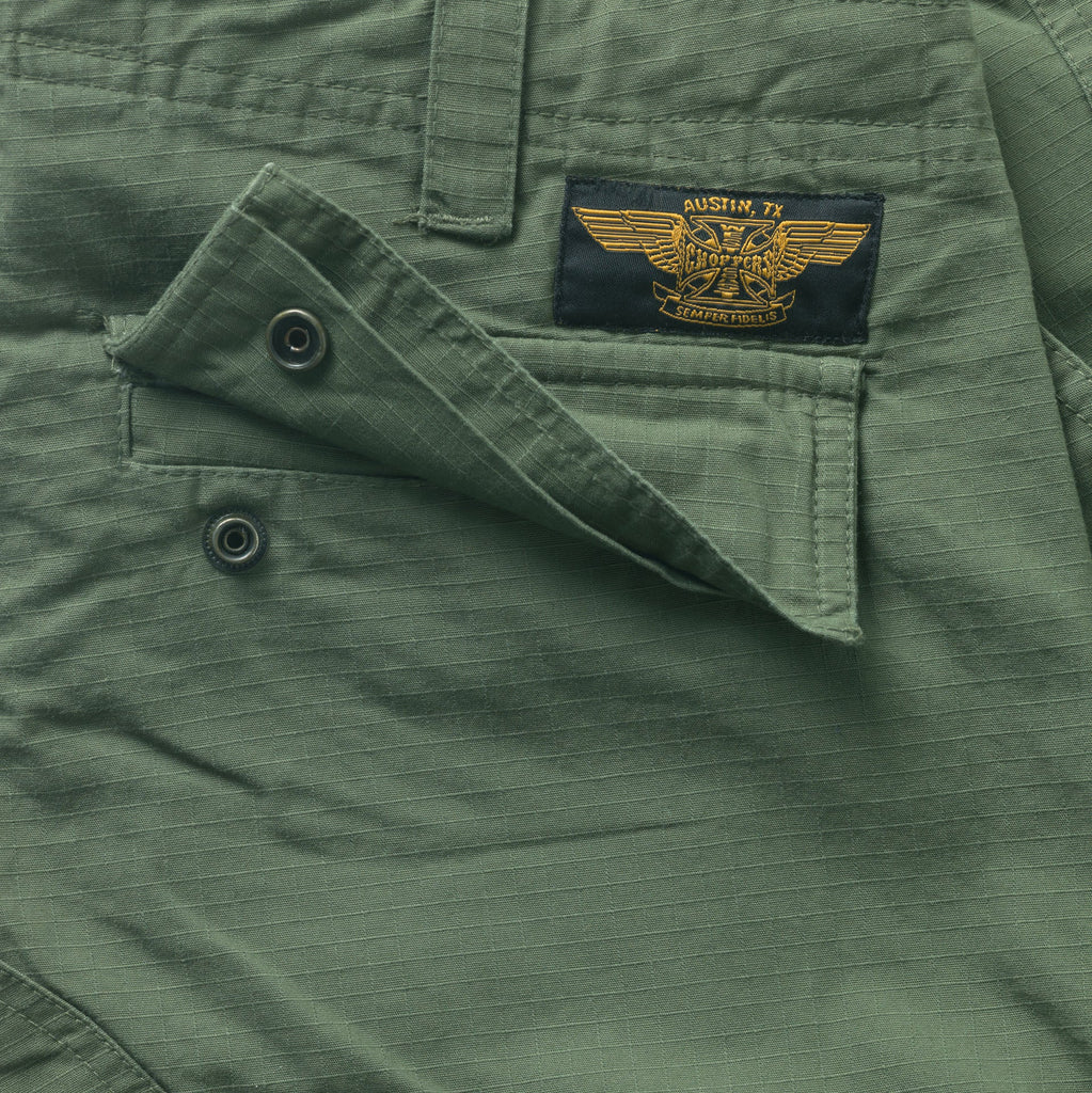 WCC CAINE RIPSTOP CARGO PANT - GREEN - West Coast Choppers
