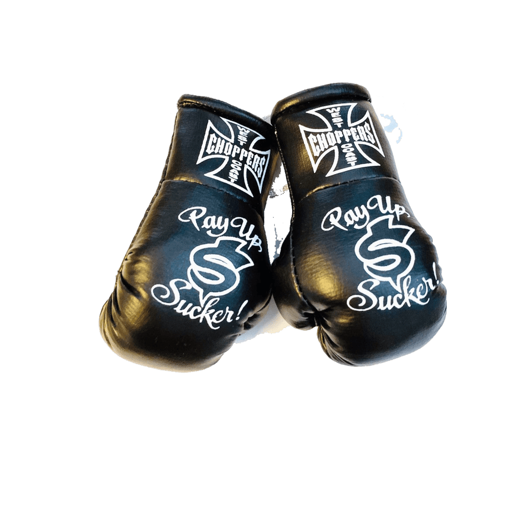 WCC - MINI BOXING GLOVES PAY UP SUCKER - Black - West Coast Choppers