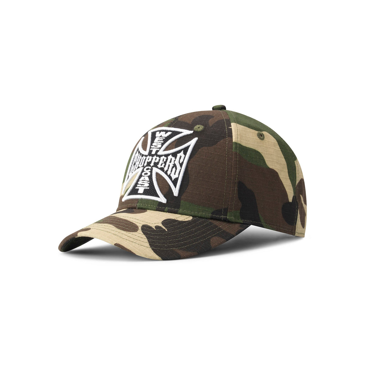 WCC OG CROSS RIPSTOP ROUNDBILL HAT - WOODLAND CAMOUFLAGE