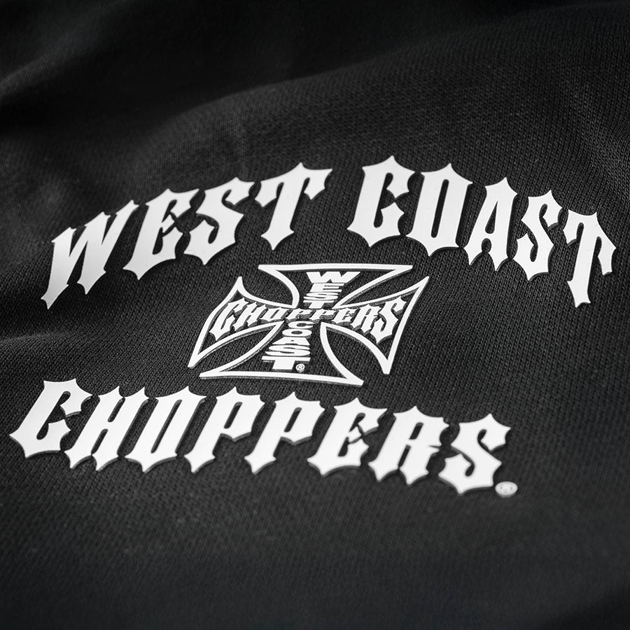 WCC IRON OVERSIZED ZIP HOODY - BLACK – West Coast Choppers