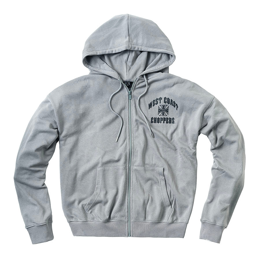 #103 West Coast Choppers パーカー グレー WCC IRON OVERSIZED ZIP HOODY - STEEL GREY – West Coast Choppers