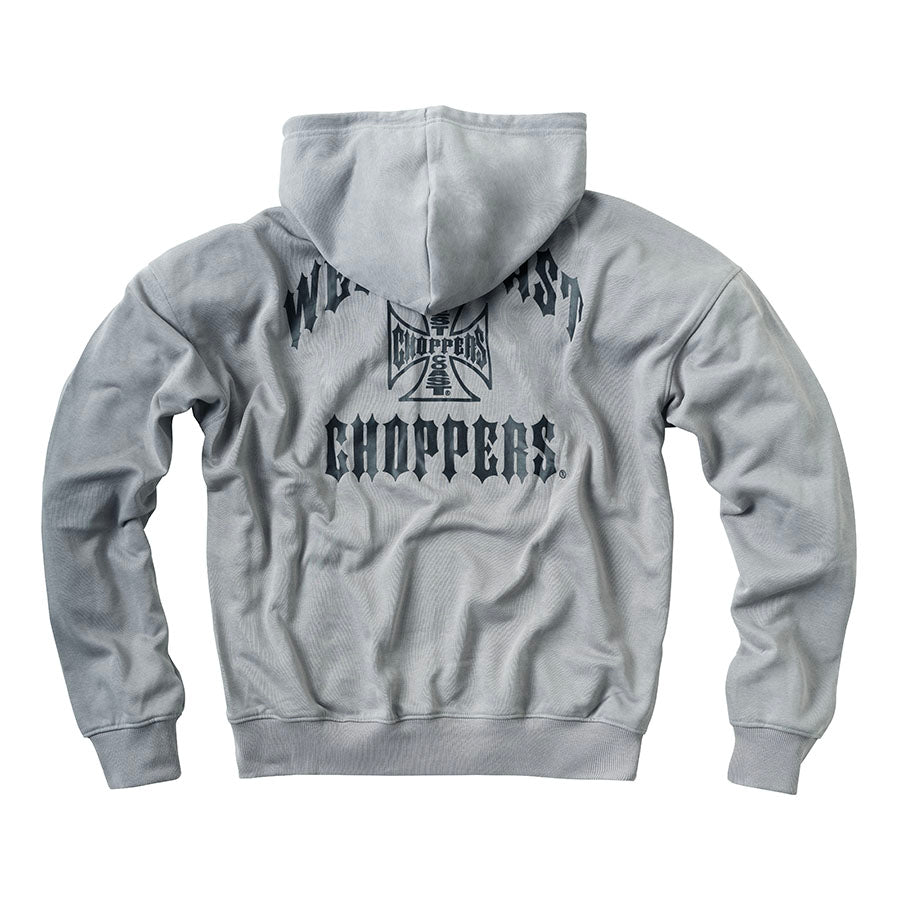 WCC IRON OVERSIZED ZIP HOODY - STEEL GREY – West Coast Choppers