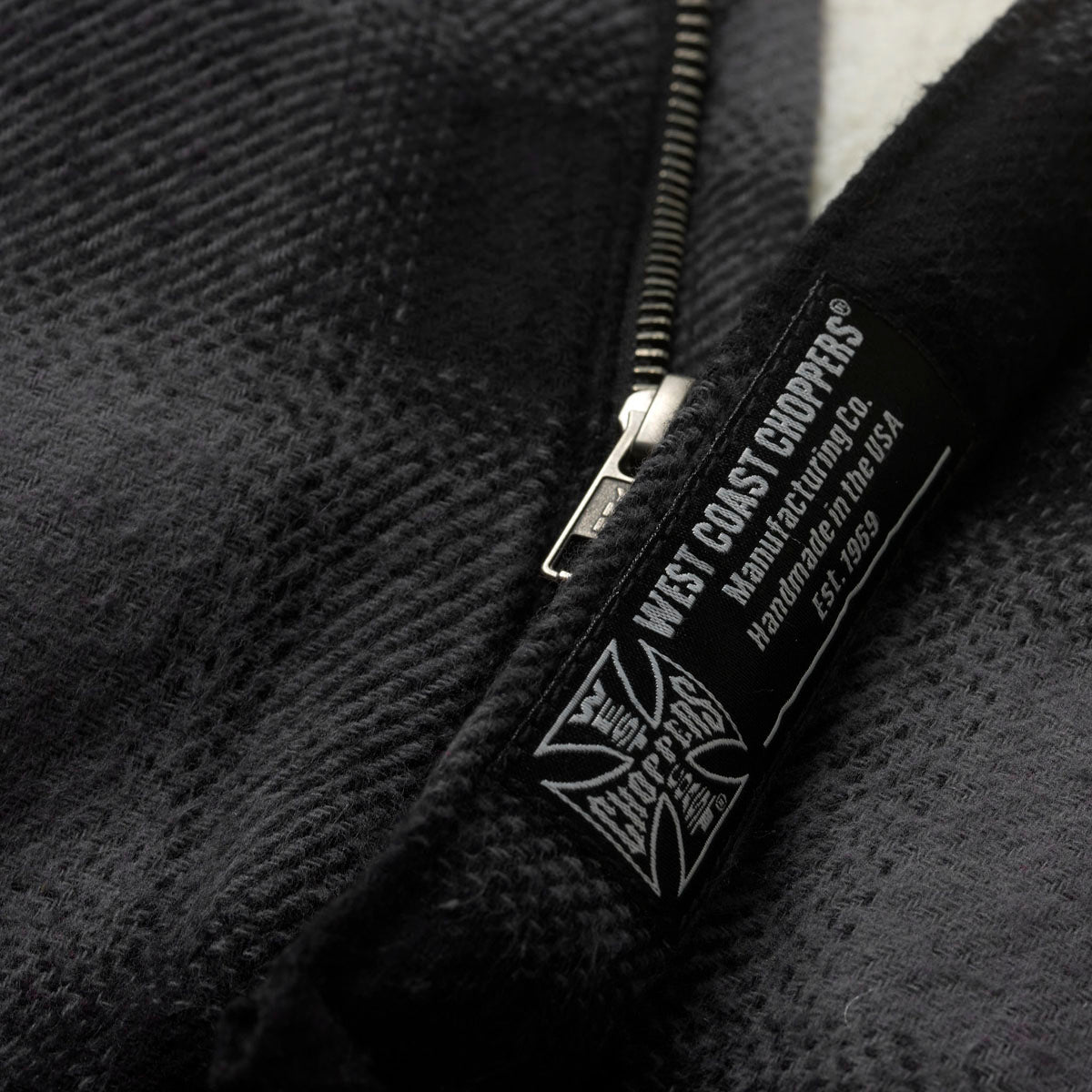 WCC HELL BENT FLANNEL JACKET - CHARCOAL/BLACK – West Coast Choppers