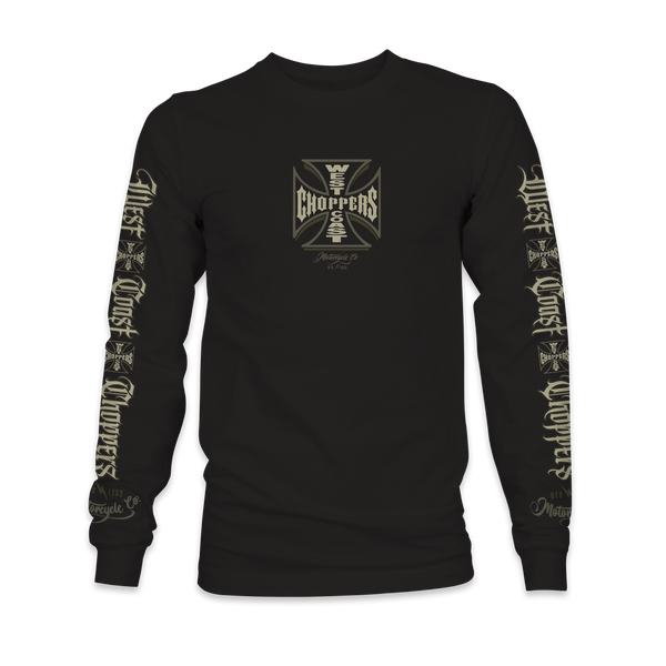 9*s様 West Coast Choppers スタジャン 袖レザー ジャケッ WCC GANGSCRIPT LONG SLEEVE - BLACK – West Coast Choppers