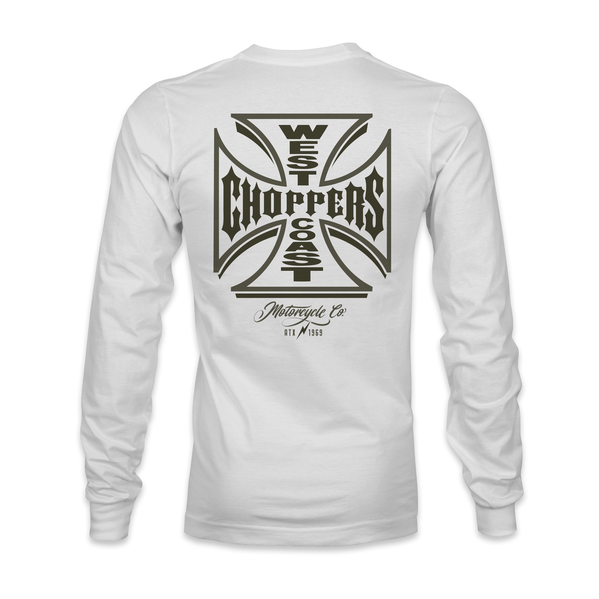 WCC GANGSCRIPT LONG SLEEVE - WHITE – West Coast Choppers