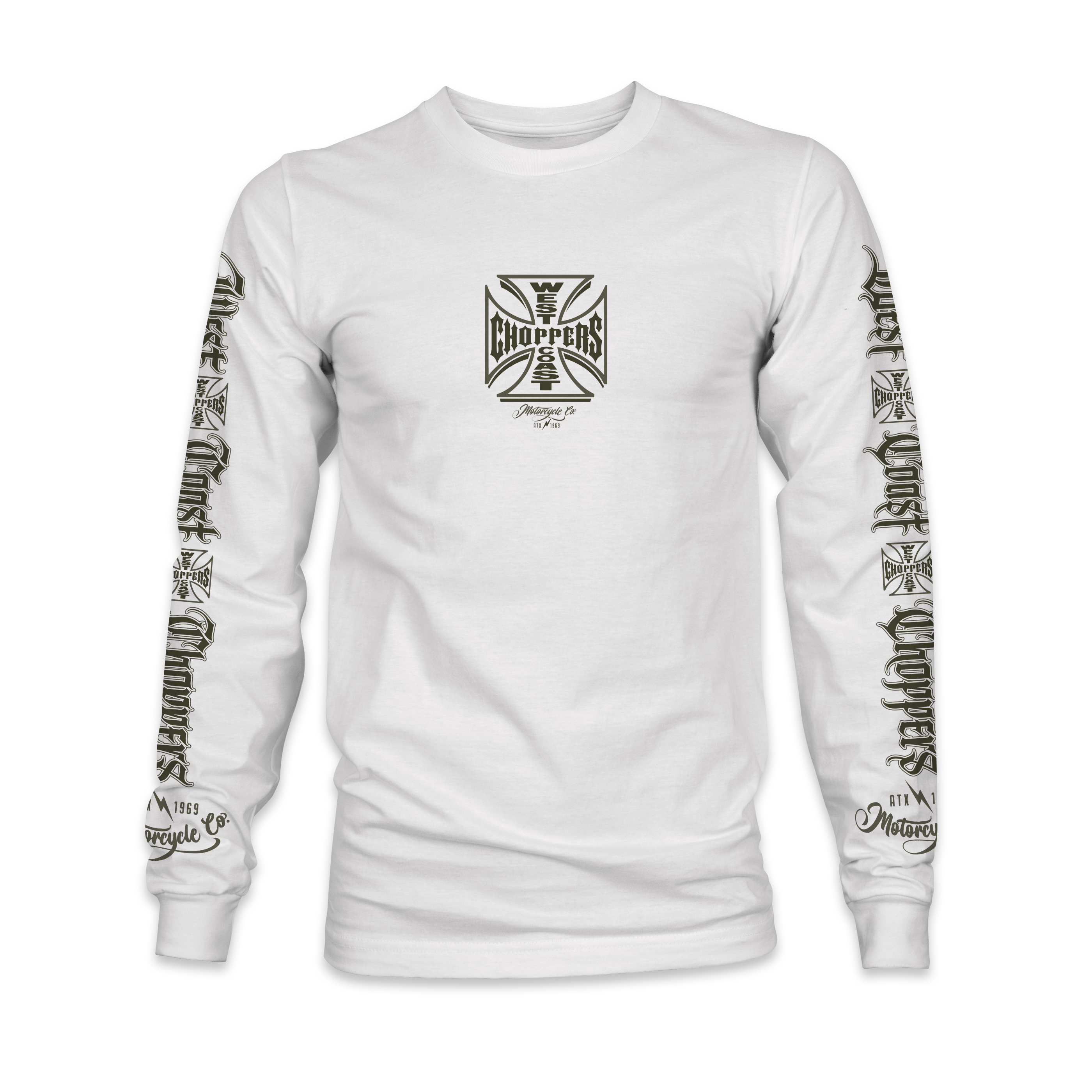 WEST COAST CHOPPERS ロンT WCC GANGSCRIPT LONG SLEEVE - WHITE – West Coast Choppers