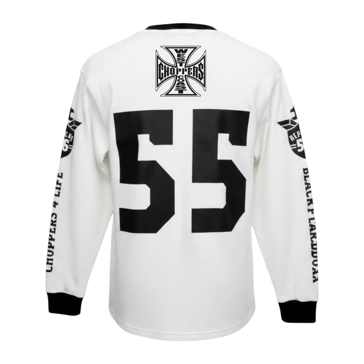 WCC CHOPPERS 4 LIFE WAFFLE LONG SLEEVE - WHITE – West Coast Choppers