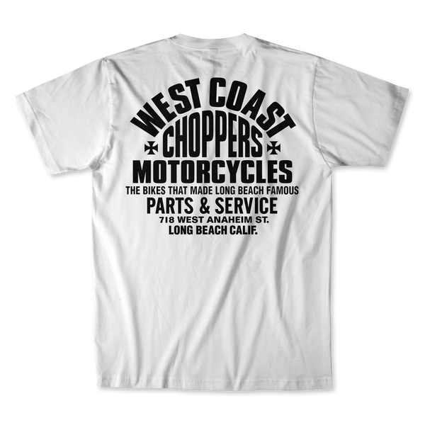 West Coast Choppers Parts Tee - White