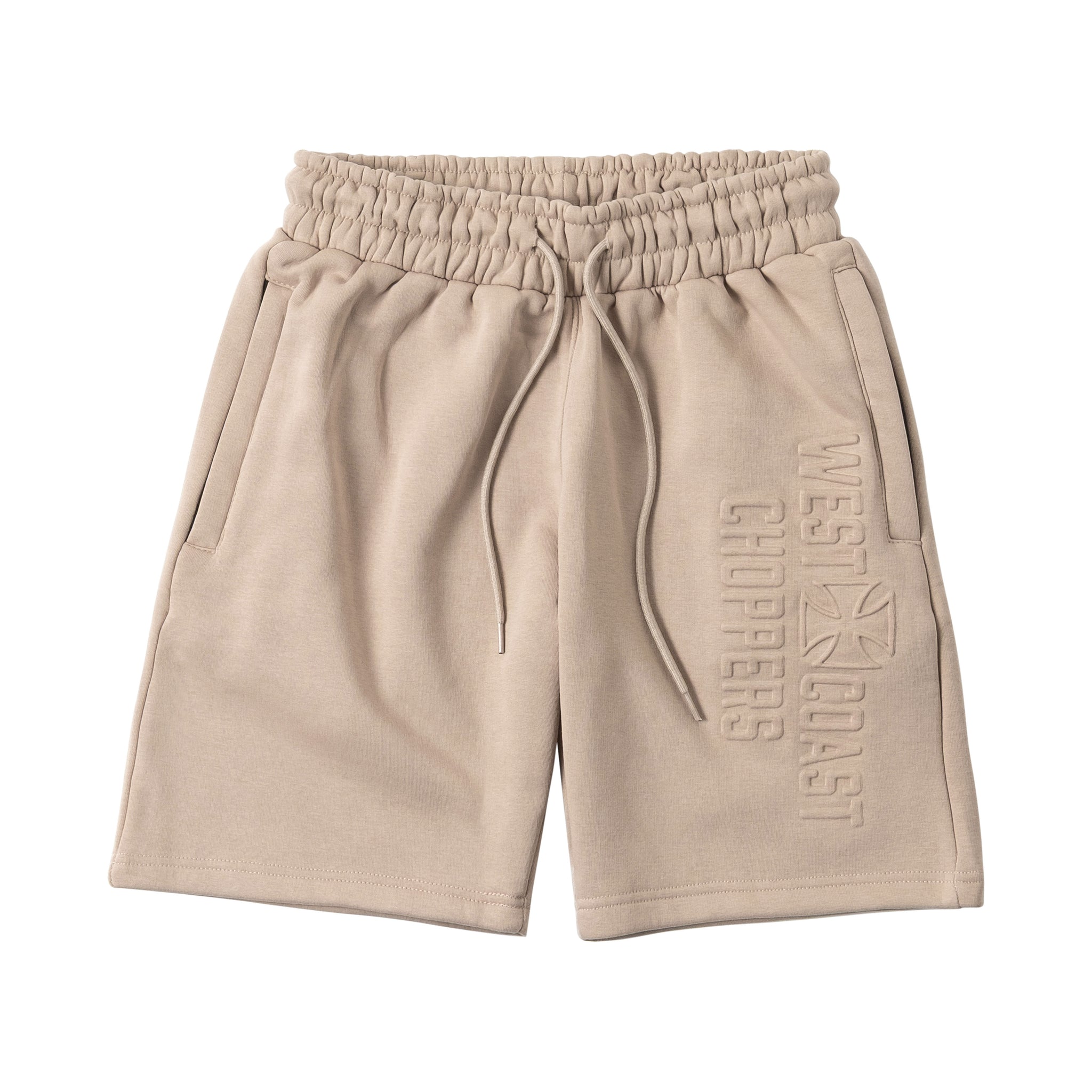 WCC Embossed Sweat Short - Beige – West Coast Choppers