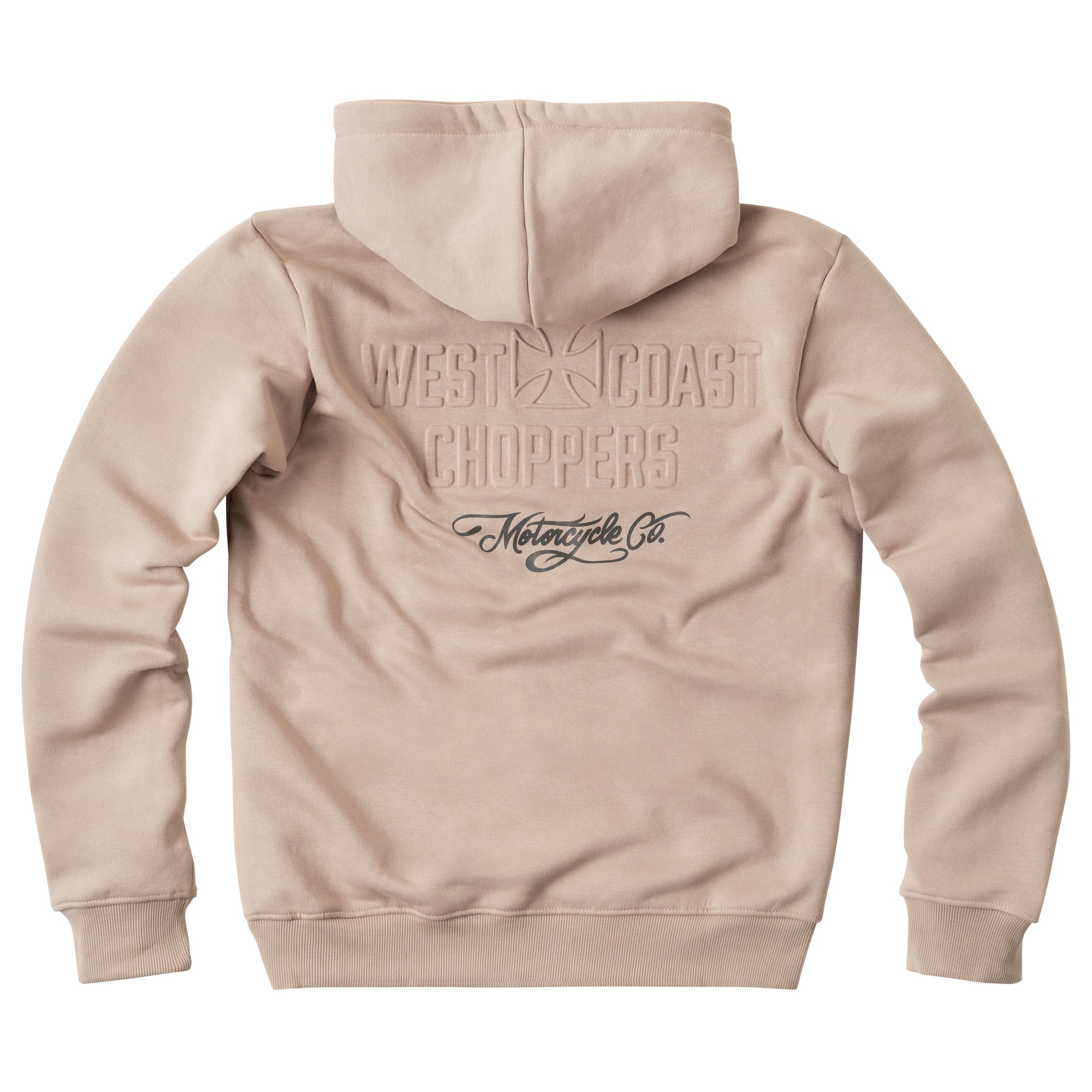 WEST COAST CHOPPERS スウェットパーカー イタリア製 WCC Embossed Sweat Hoody - Beige – West Coast Choppers