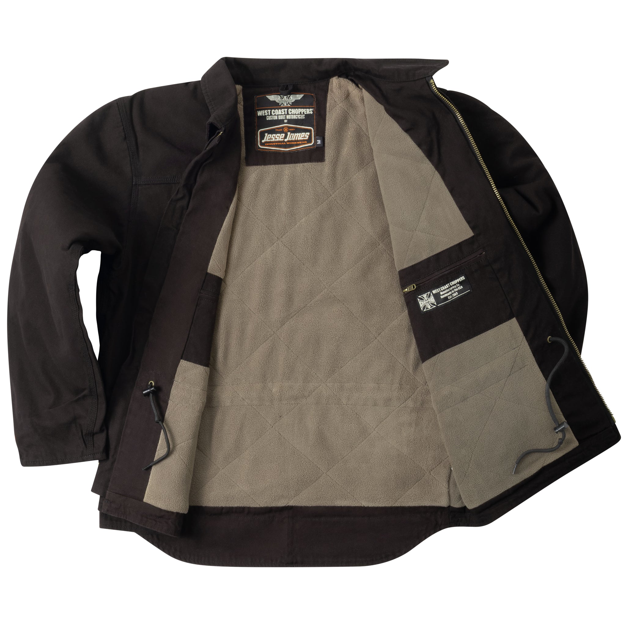 WCC FLEECE LINED WORKJACKET - BLACK – West Coast Choppers