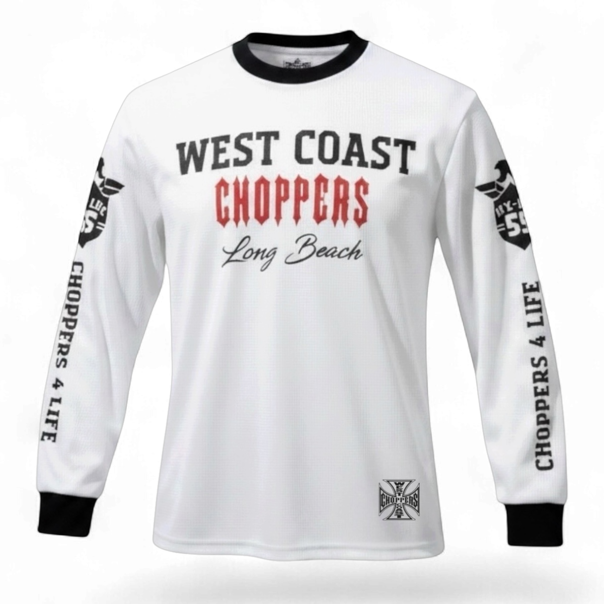 WCC CHOPPERS 4 LIFE WAFFLE LONG SLEEVE - WHITE – West Coast Choppers WCC CHOPPERS 4 LIFE WAFFLE LONG SLEEVE - WHITE – West Coast Choppers
