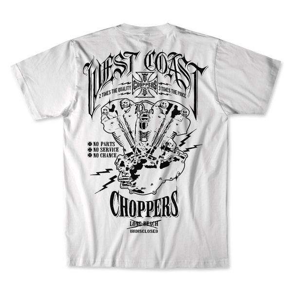 West Coast Choppers Tシャツ WCC UNDISCLOSED TEE - WHITE – West Coast Choppers