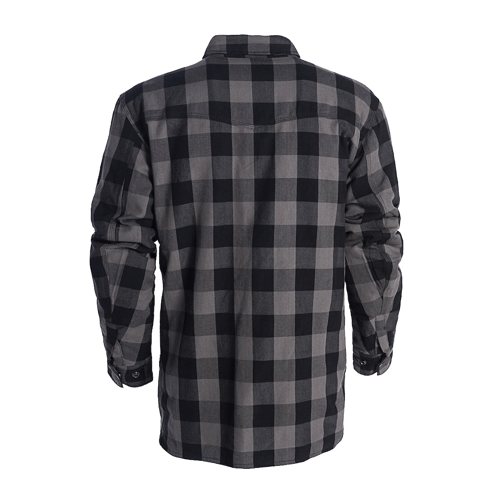 FLANNEL KEVLAR RIDING SHIRT GREY BLACK