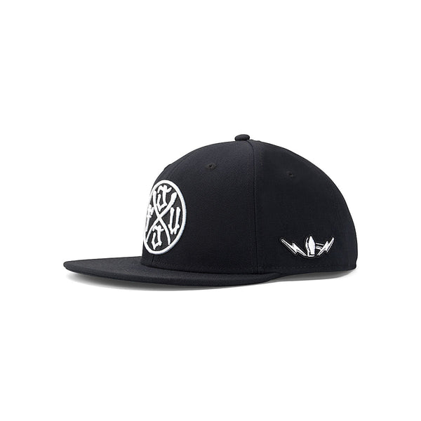 JJFU CIRCLE LOGO FLATBILL HAT - BLACK – West Coast Choppers
