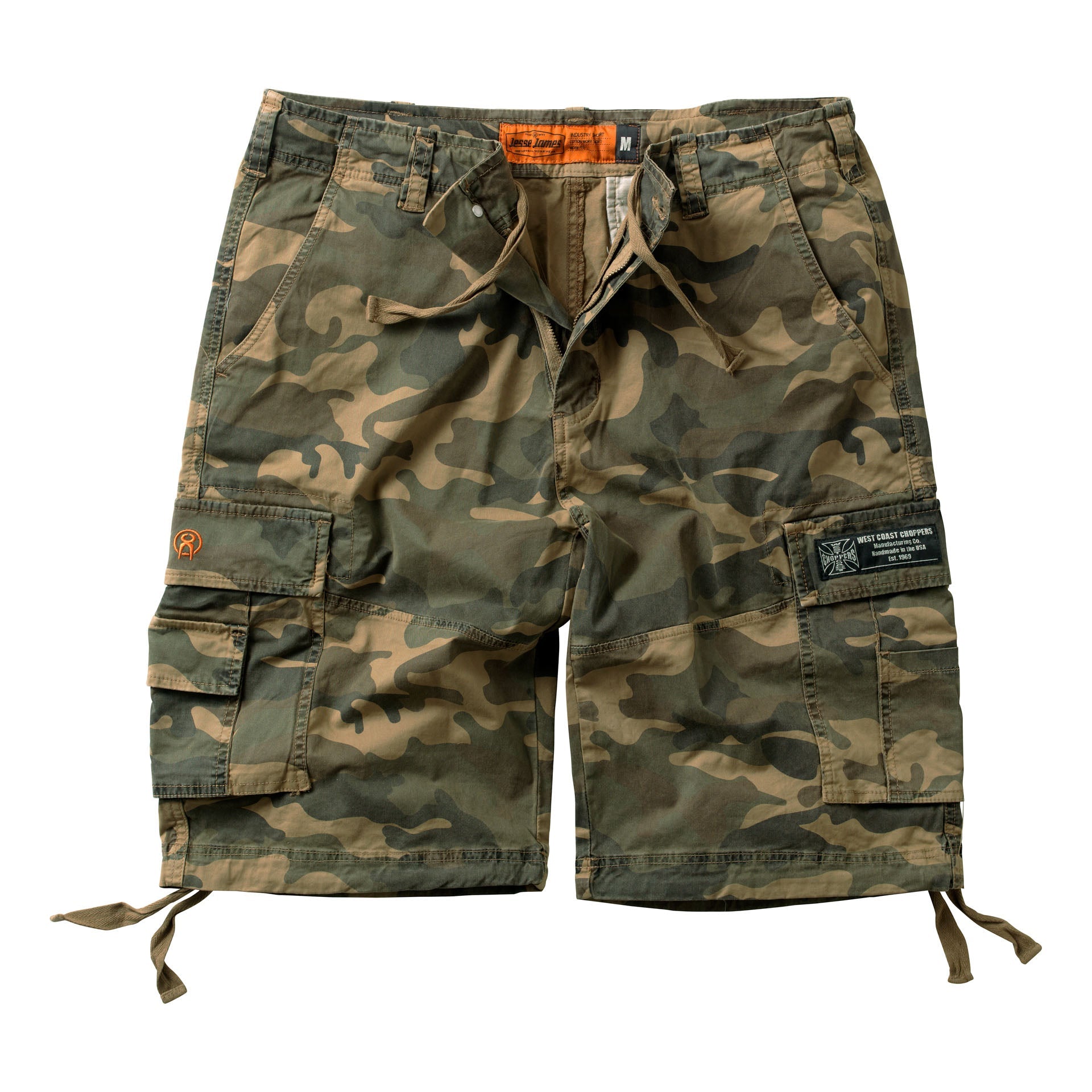 Distressed Cargo Shorts - Camo