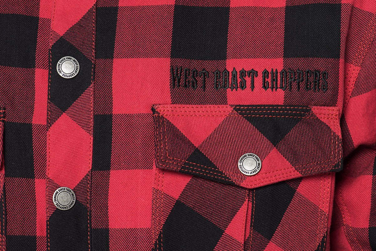 WCC - DOMINATOR KEVLAR RIDING FLANEL SHIRT - RED/BLACK – West