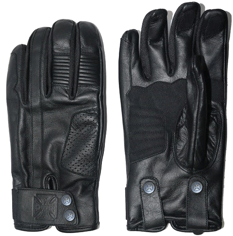 Mens black 2025 leather riding gloves