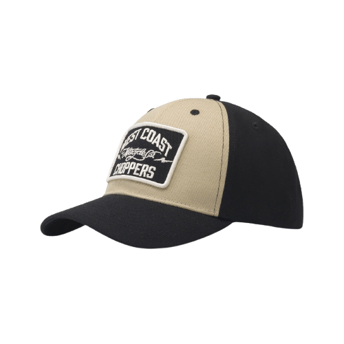 WCC MOTORCYCLE CO. PATCH HAT - BLACK/SAND - West Coast Choppers