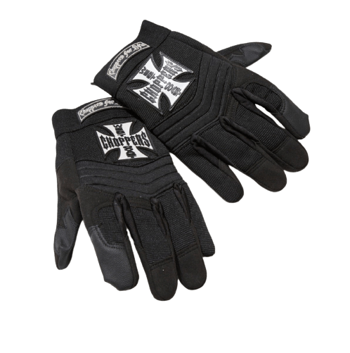 West Coast Choppers Black Riding Motorcycle Gloves