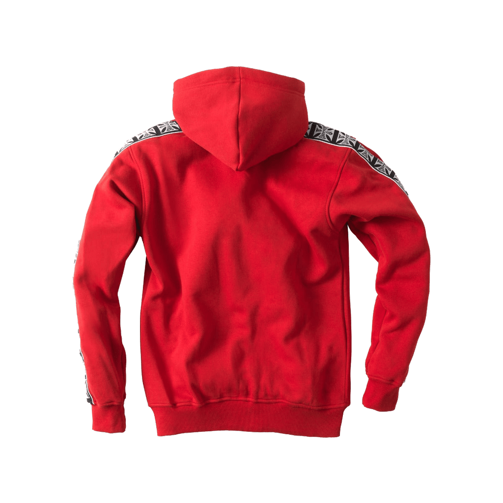 WCC TAPED ZIP HOOD - RED - West Coast Choppers