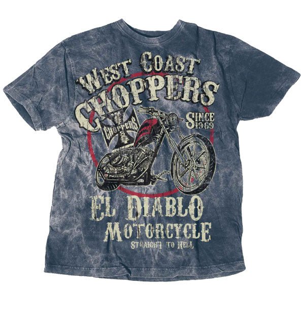 Tee-shirt homme biker gris west coast choppers indien et moto